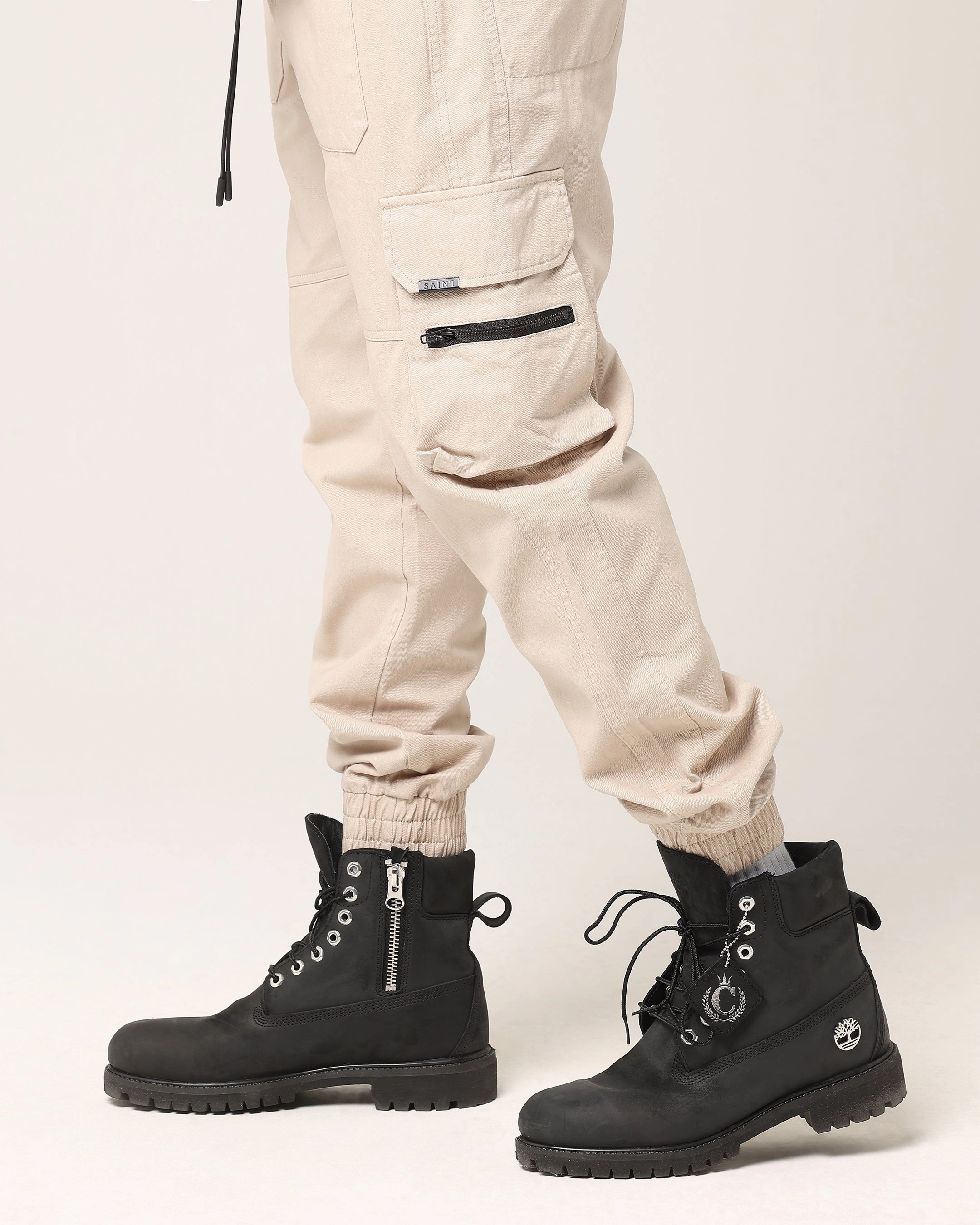 Lightweight Material Compression Fit Saint Morta Payload Tactical Jogger Stone