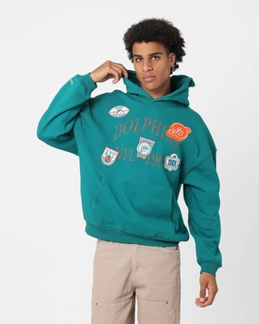 Mitchell & Ness Miami Dolphins Touchline Hoodie Teal Indication