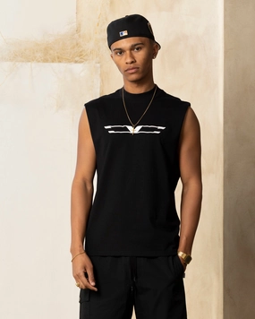 Carre Revolution Muscle T-Shirt Black Colorfast Material Crew neck classic