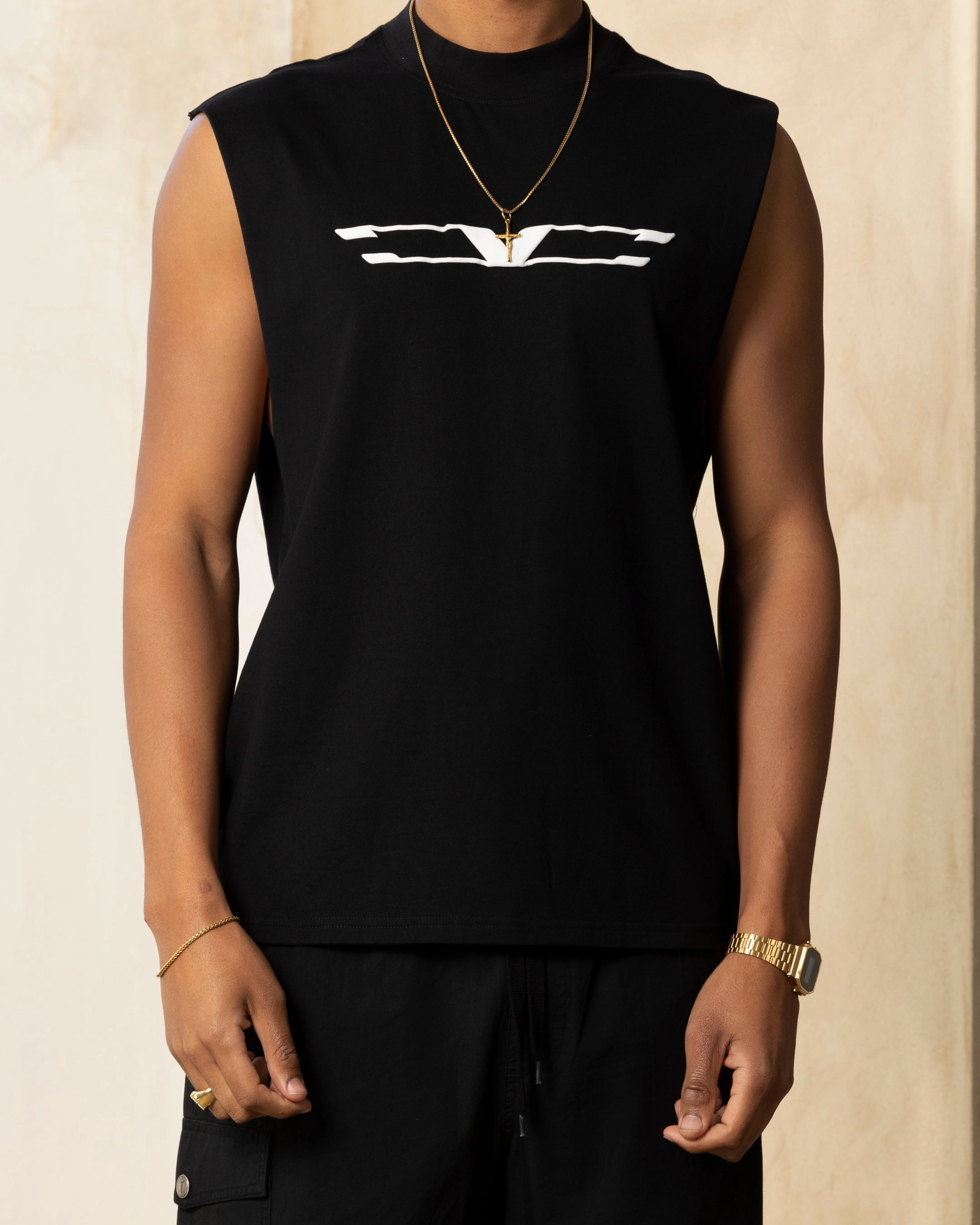Carre Revolution Muscle T-Shirt Black No Fade Technology