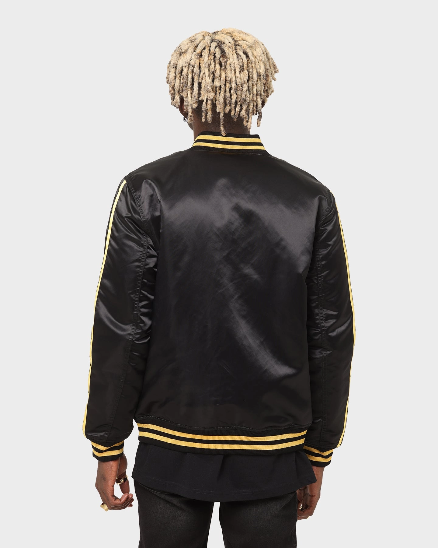 Microfiber Technology Unisex Last Kings LA Pharaohs Varsity Jacket Black