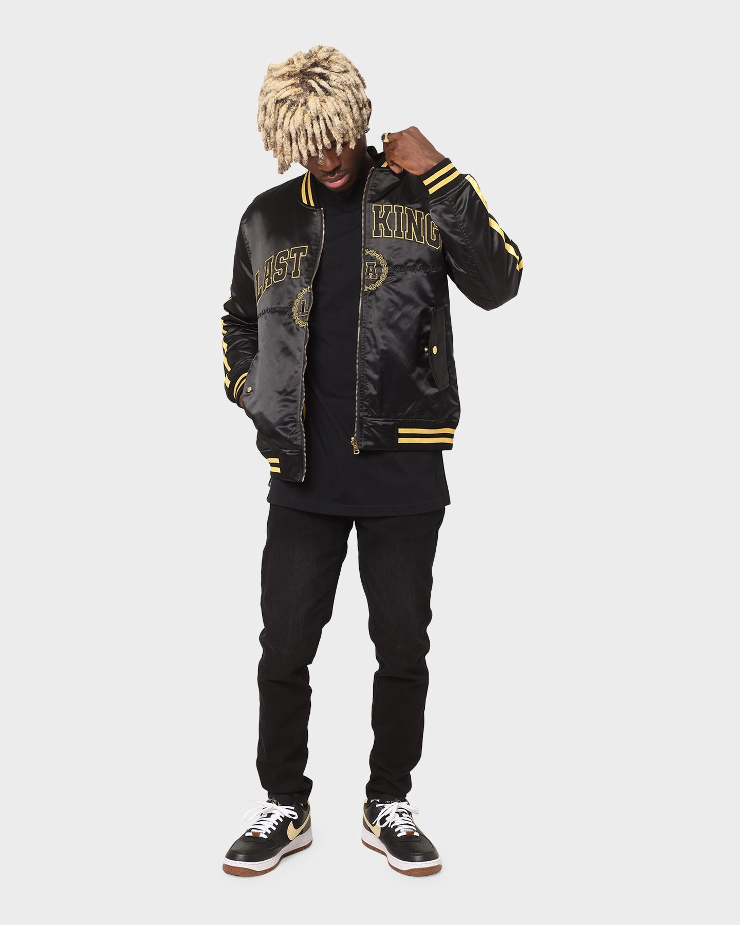 Last Kings LA Pharaohs Varsity Jacket Black Allure