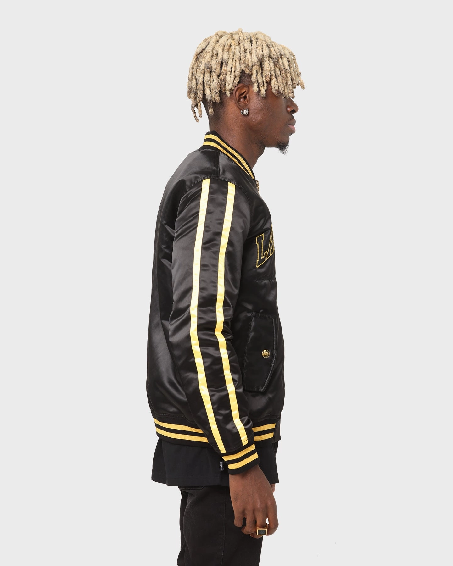 Last Kings LA Pharaohs Varsity Jacket Black high-end Illustrate