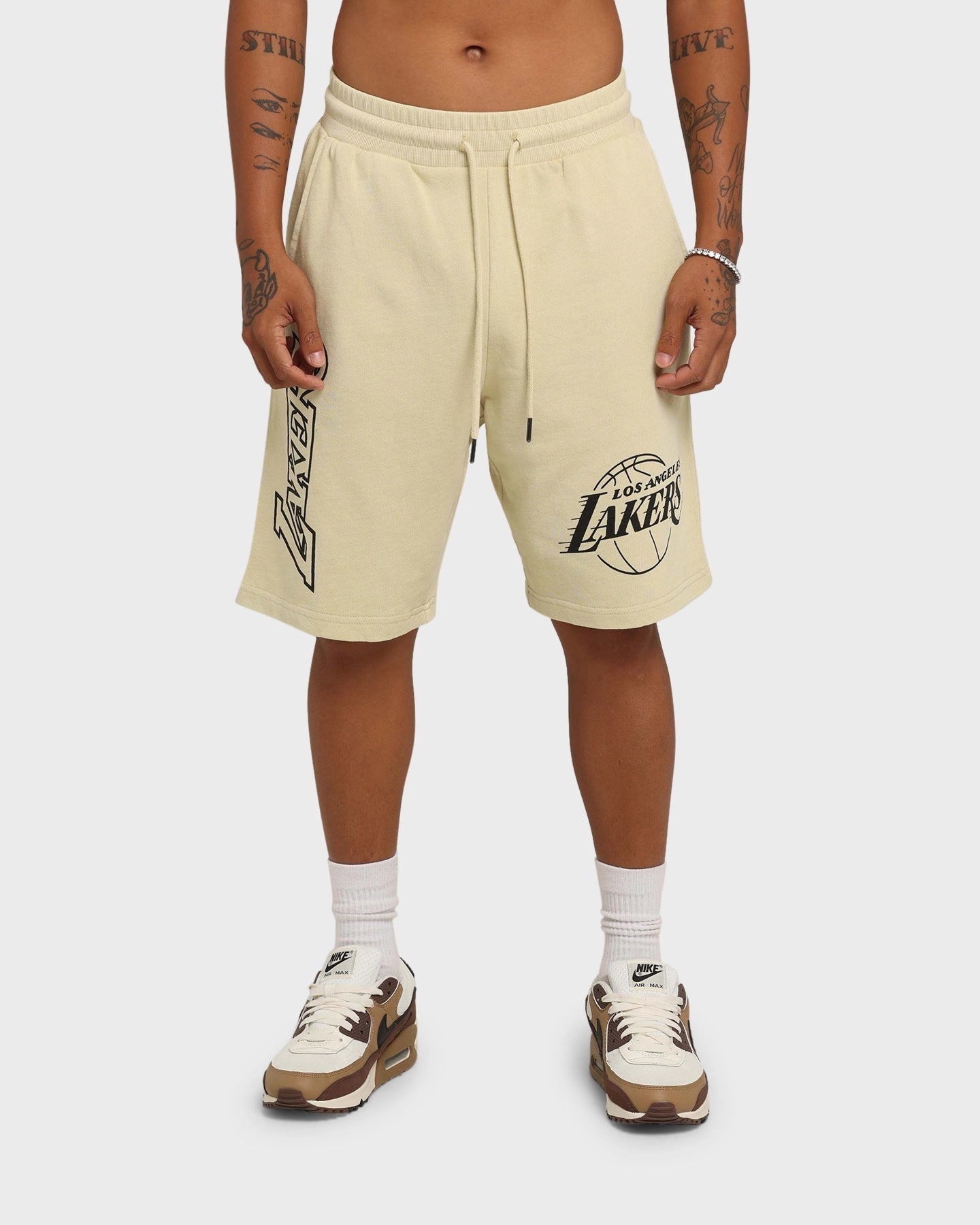 Mitchell & Ness Los Angeles Lakers Desert Sand Stencil Shorts Desert Sand cargo style