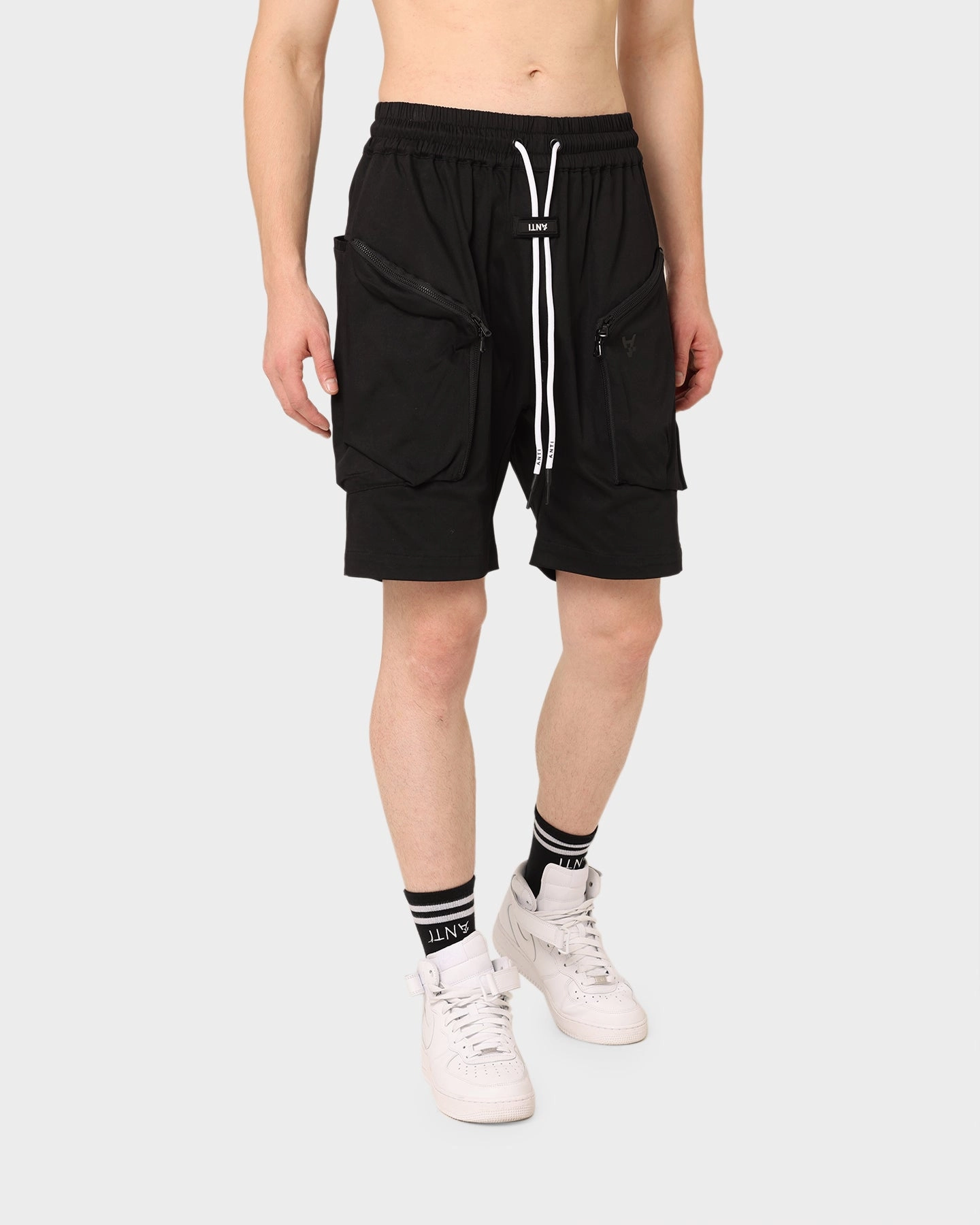 The Anti Order Neo Military Cargo Shorts Black Odor Resistant Treatment