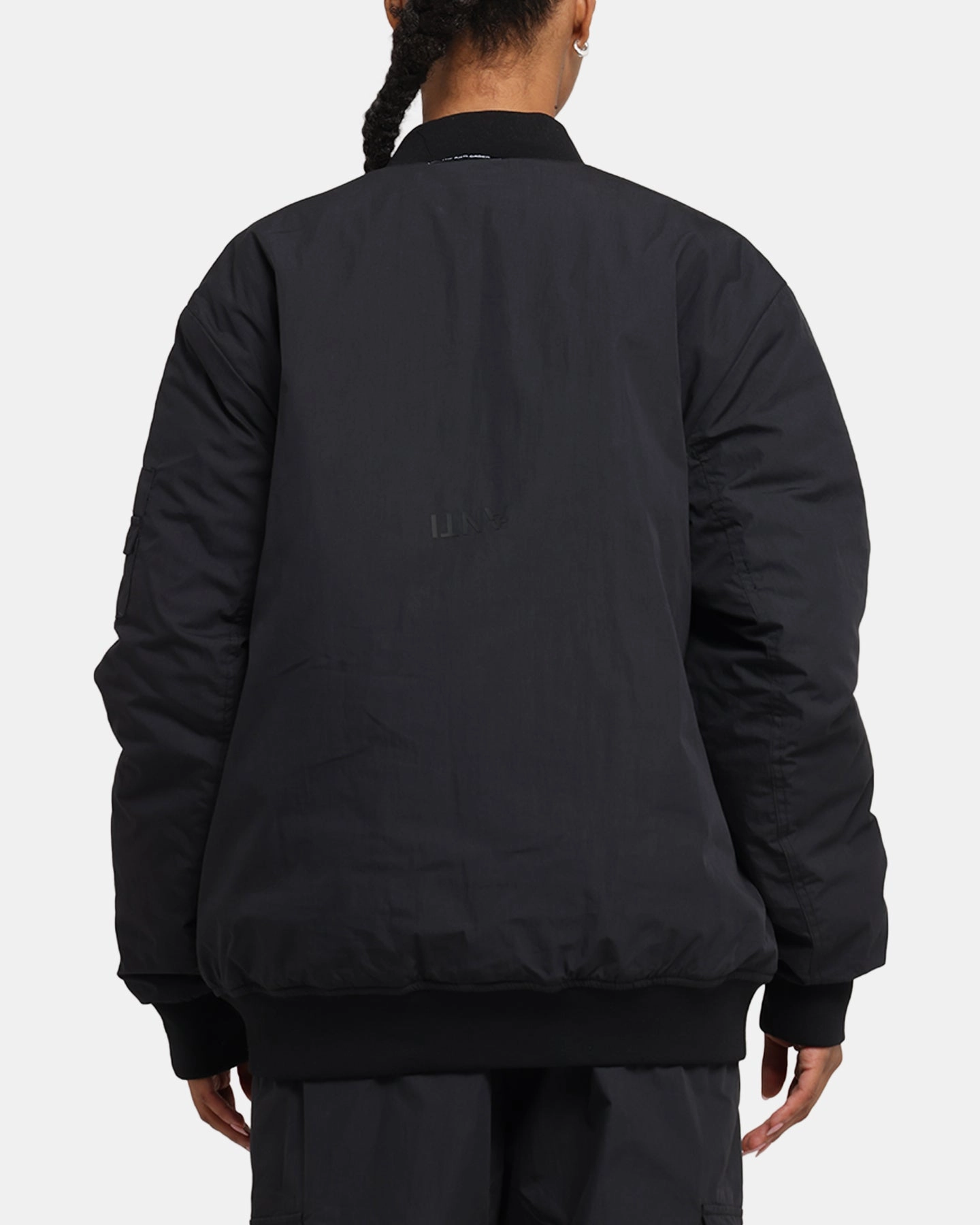 The Anti Order Anti Essential Oversized Bomber Jacket Black State