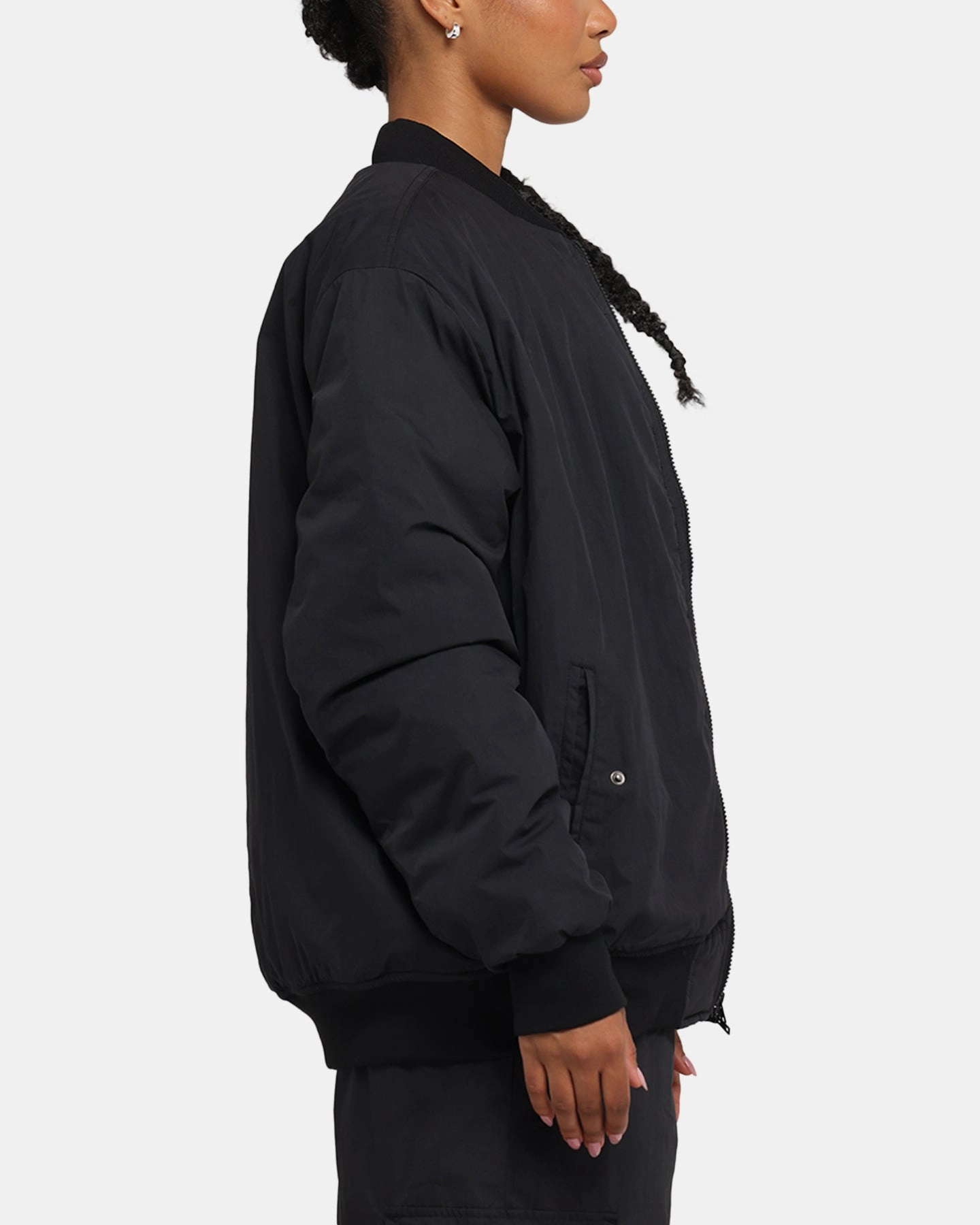 The Anti Order Anti Essential Oversized Bomber Jacket Black Dry