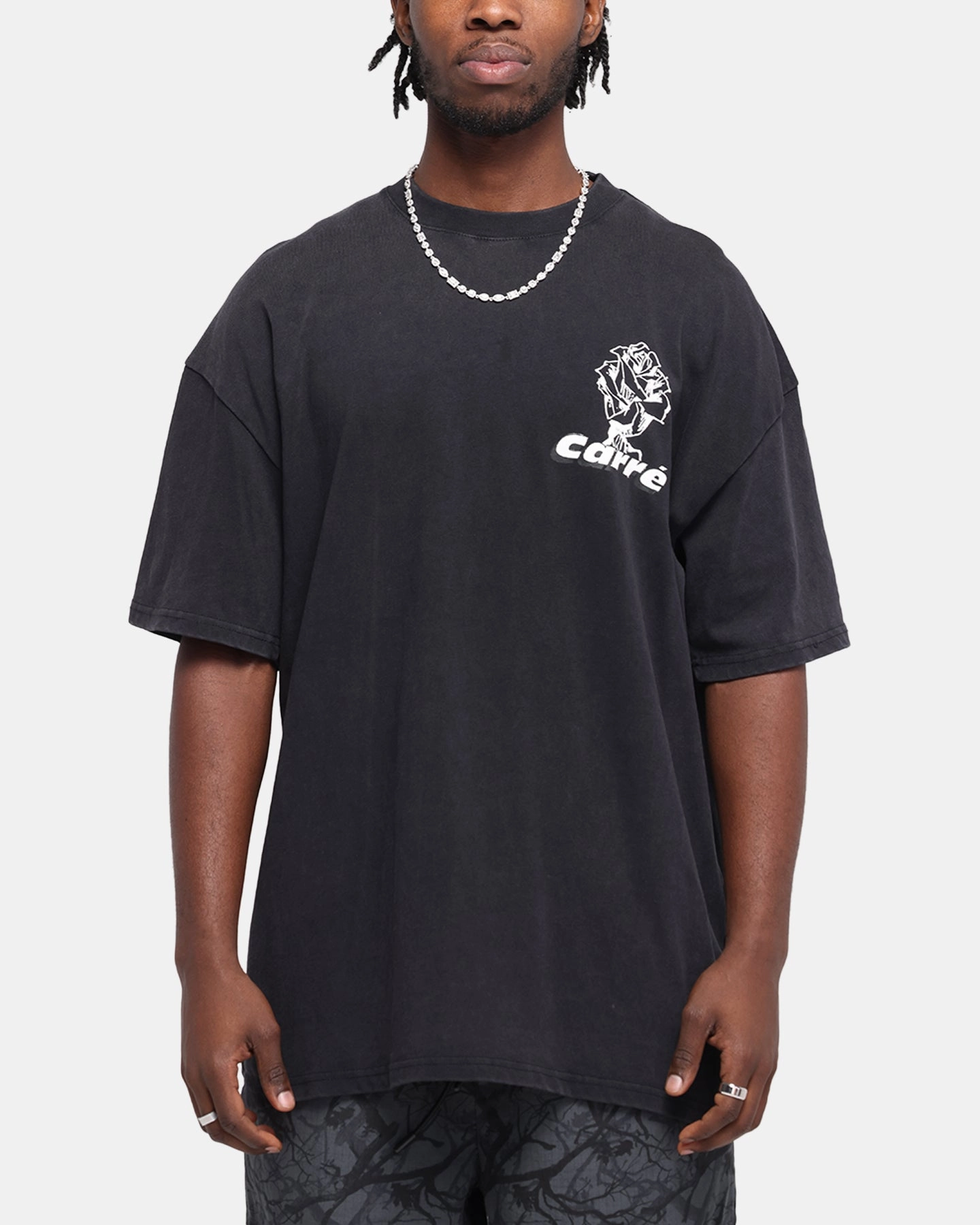Carre Freshly Picked T-Shirt Black Acidwash Breathable Style Eco-friendly