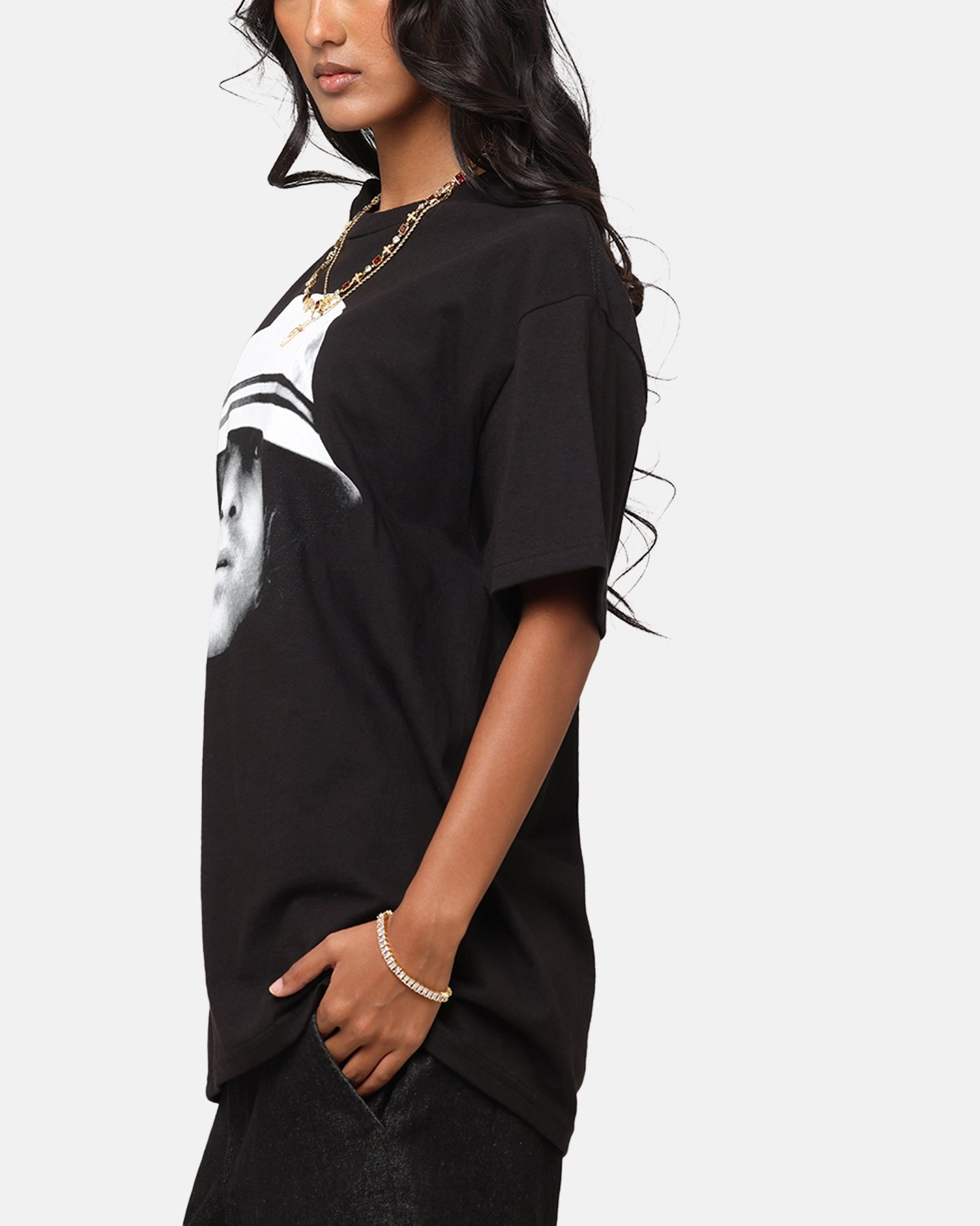 Liam Gallagher Bucket Hat T-Shirt Black Cozy Fit