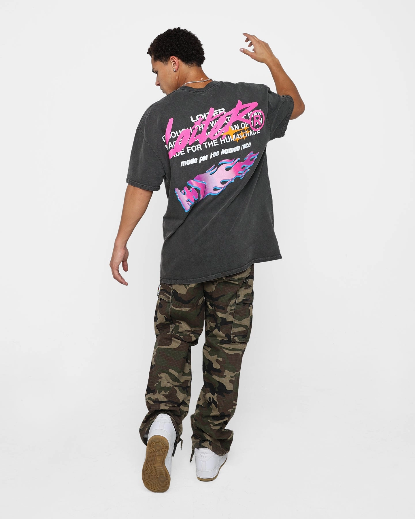 Loiter Stacked Vintage T-Shirt Black Wash Versatile Layering Piece