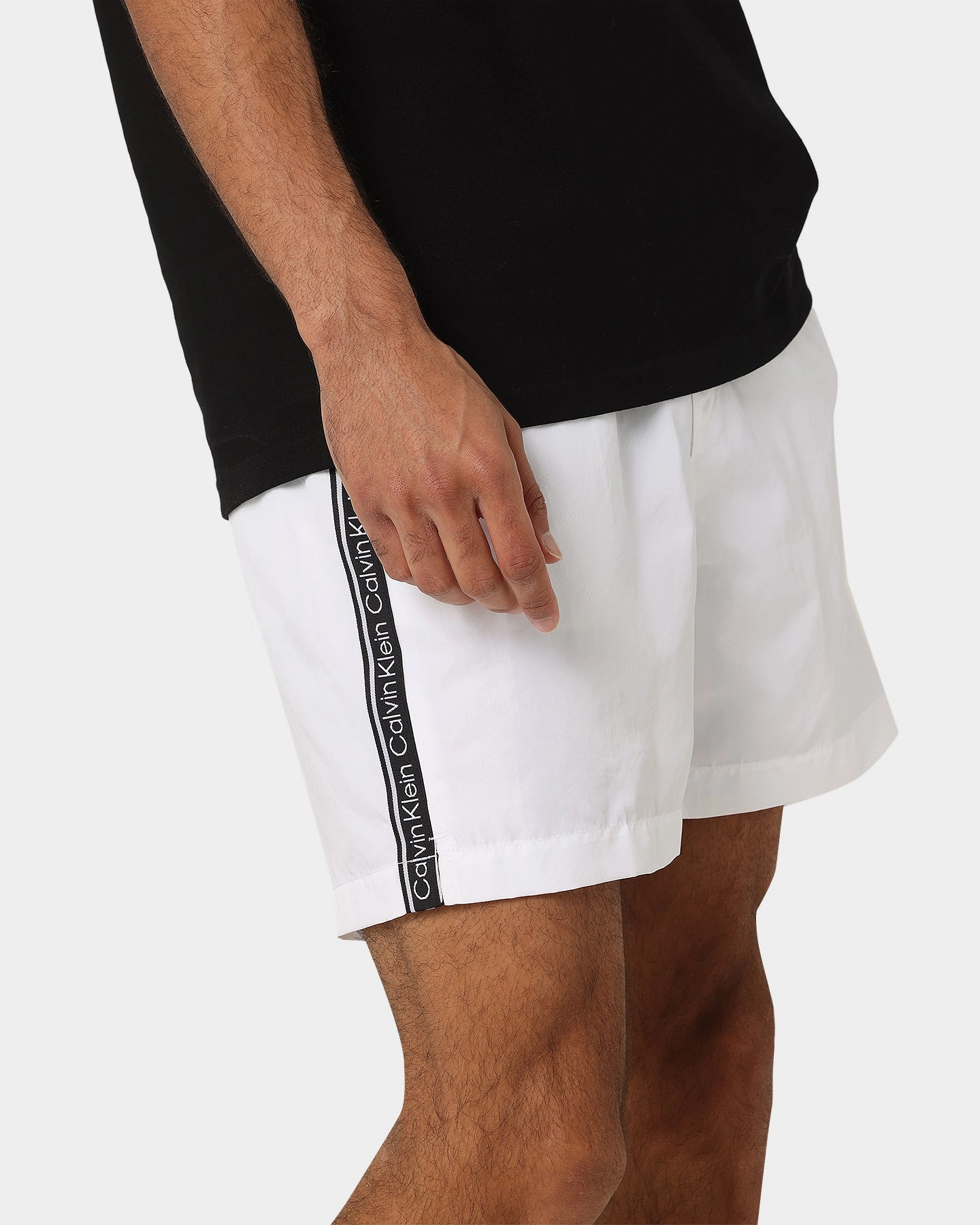 Calvin Klein Medium Drawstring Shorts White Sporty Casual