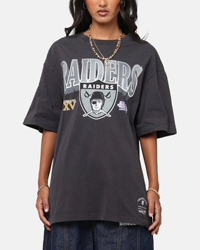 Lightweight Feel UV Protective Fabric Mitchell & Ness Las Vegas Raiders Arch T-Shirt Faded Black