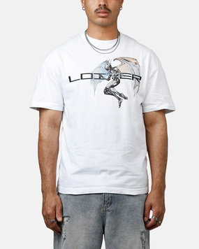 Layered Comfort Soft Feel Loiter Chrome Deceiver Vintage T-Shirt White