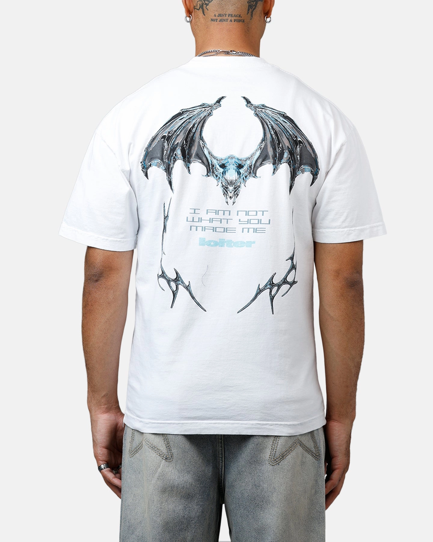 Loiter Chrome Deceiver Vintage T-Shirt White Soft and breathable Organic Cotton