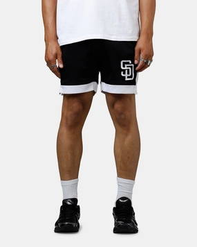 Clean Feel New Era San Diego Padres Sport Class Shorts Black/White