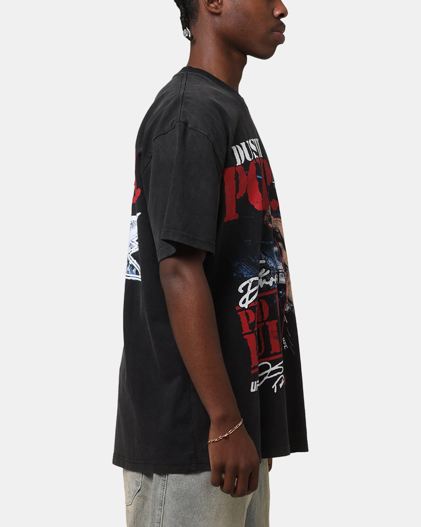 Holiday Wear Effortless Look UFC By Culture Kings Dustin Poirier Paid In Full Vintage Heavy T-Shirt Vintage Black