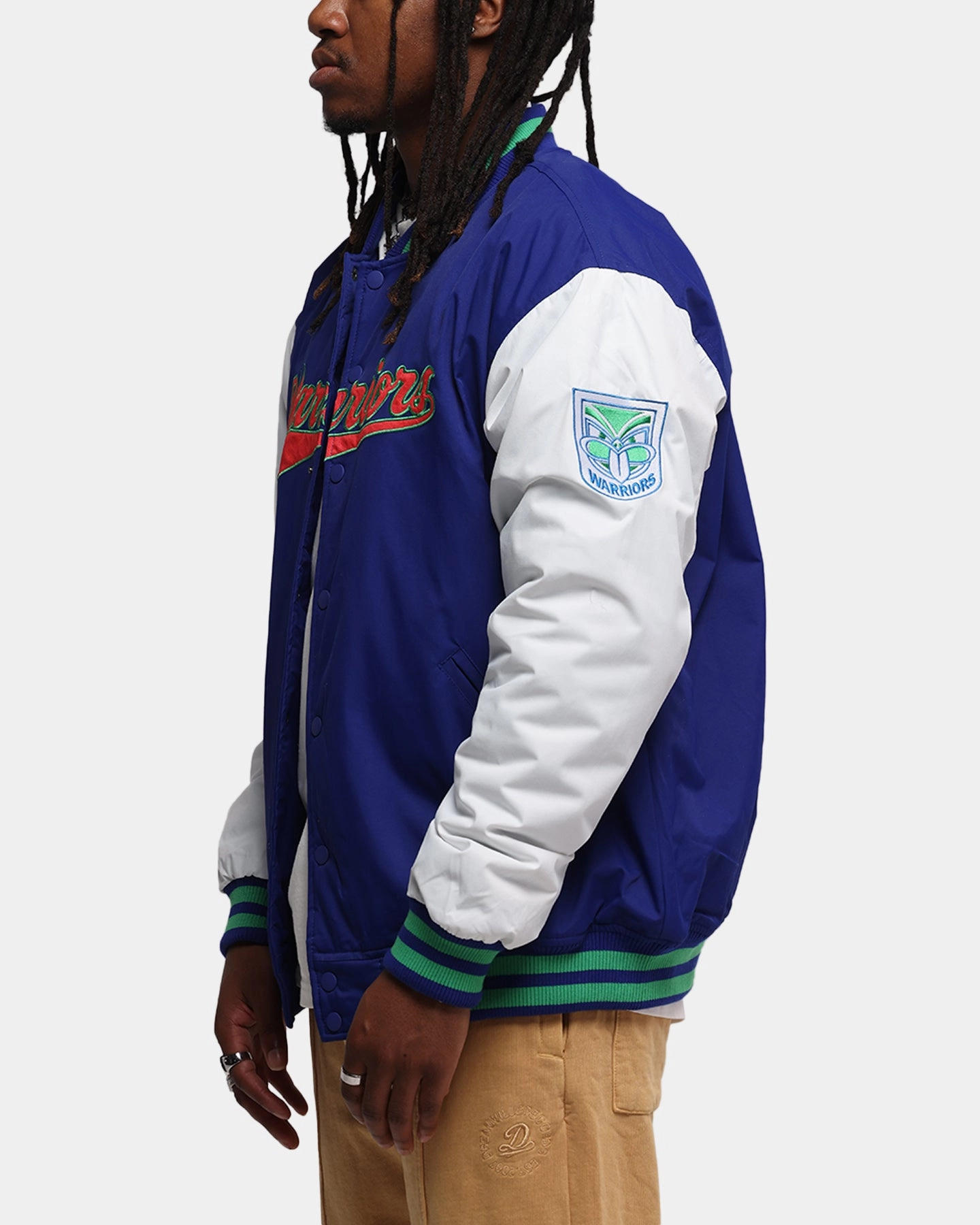 Trend Bleacher Athletic New Zealand Warriors NRL 1908 Baseball Varsity Jacket Official Team Colour