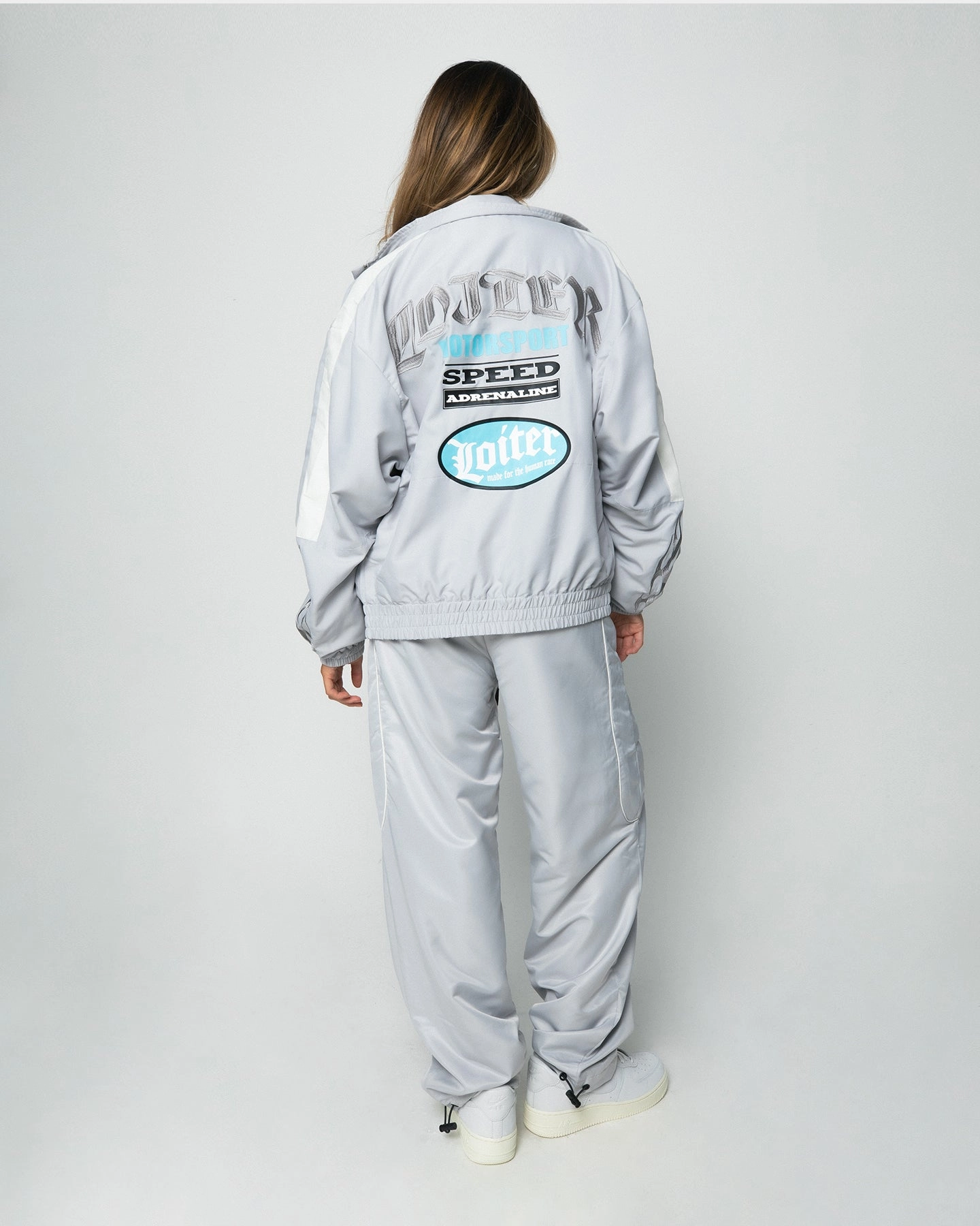Luggage Versatile Layering Piece Loiter Speedway Windbreaker Jacket Grey