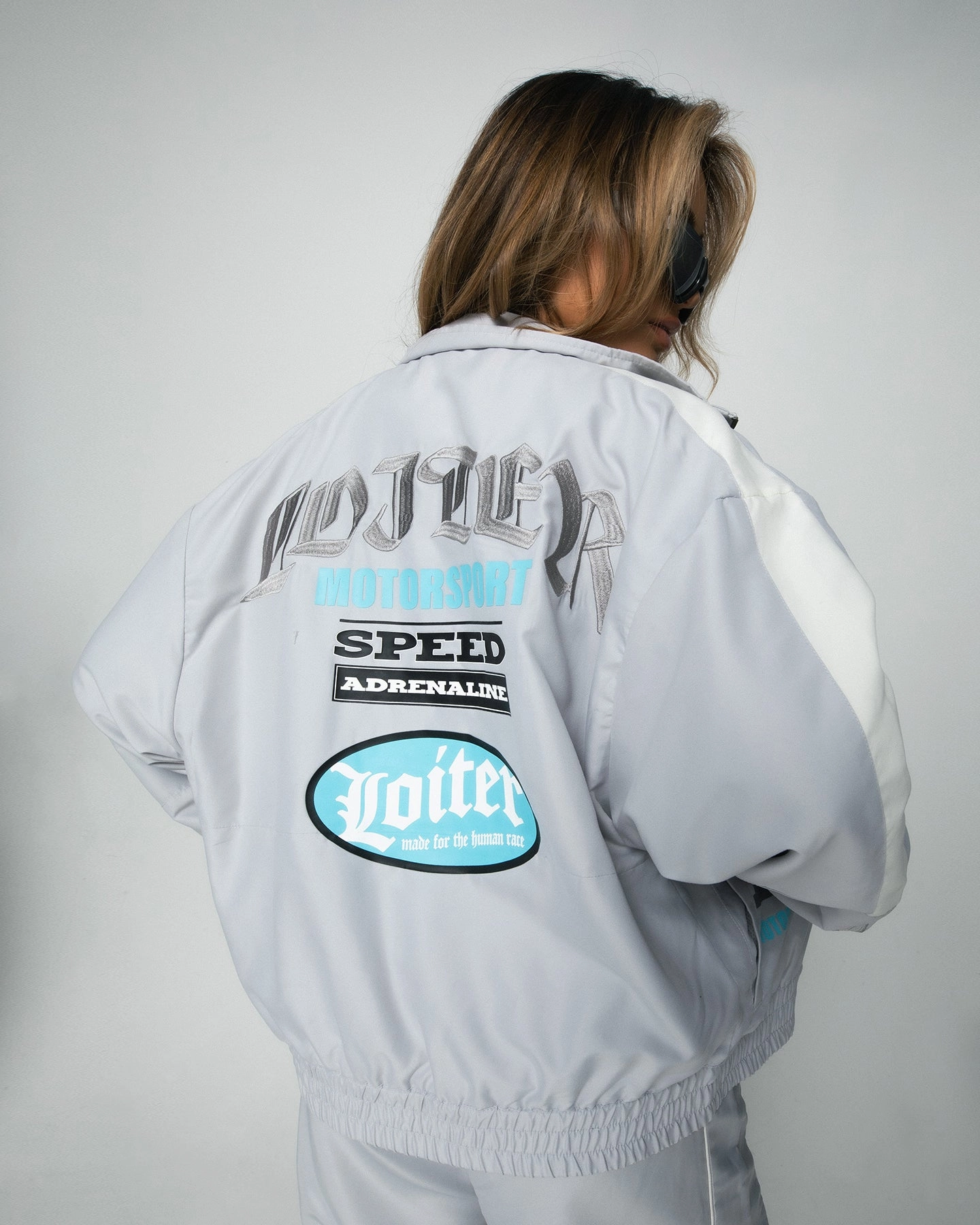 Loiter Speedway Windbreaker Jacket Grey Applaud
