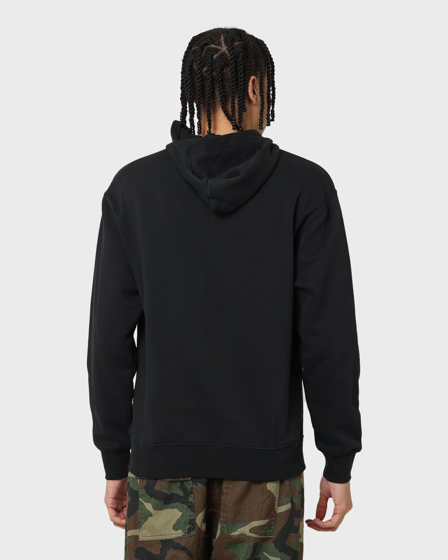Benefit Articulated Sleeves Jordan Essential Fleece Pull Over Hoodie Black/White