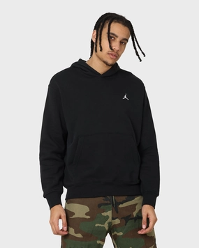 Jordan Essential Fleece Pull Over Hoodie Black/White Versatile Wear