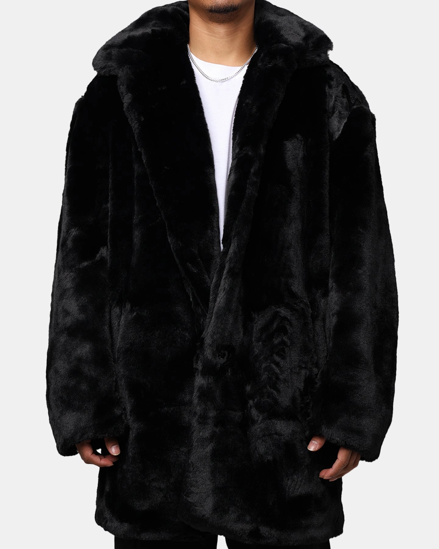 Playboy By Culture Kings Vegas Jacket Black Convertible Collar Quick Closure