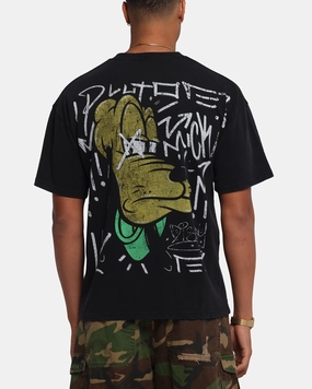 Fashion and Comfort American Thrift Disney Pluto T-Shirt Black