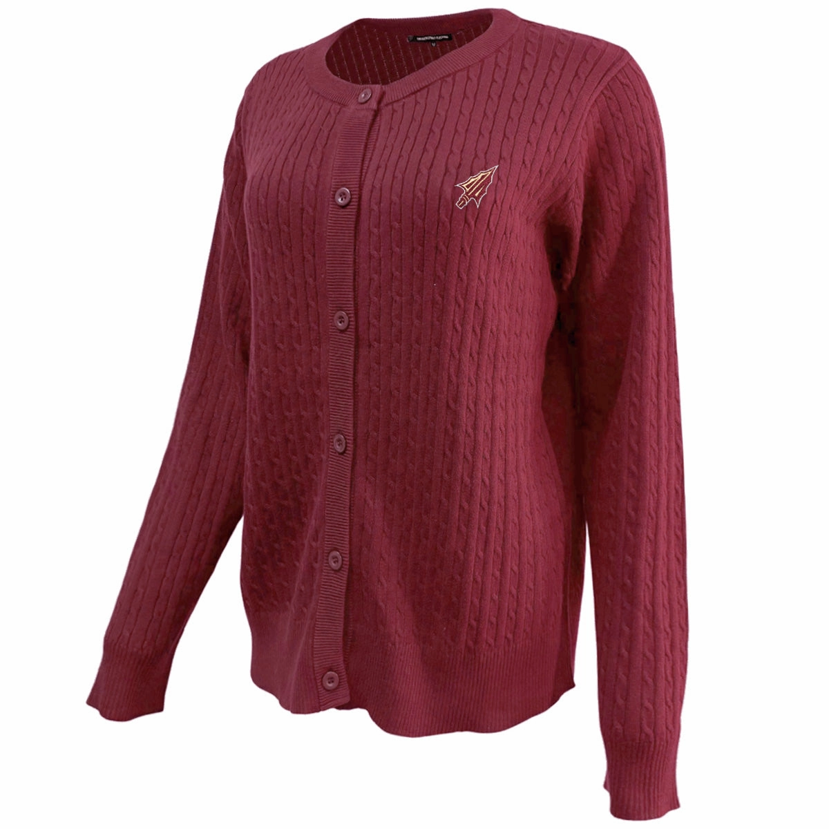 Emerson Street Women's Arrowhead Logo Knit Sweater - Garnet Cold Ready Look Chill Day Layer