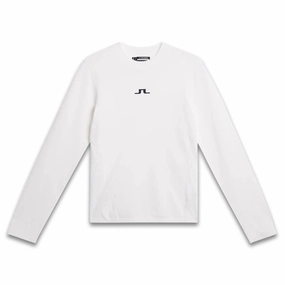 J.Lindeberg Meadow Knitted Golf Sweater White - SS24 Women Cool Tone HoodedStyle
