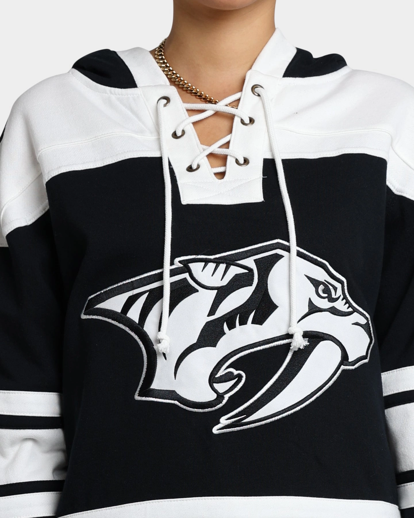 47 Brand Nashville Predators Superior Lacer Hoodie Jet Black FullLengthZip