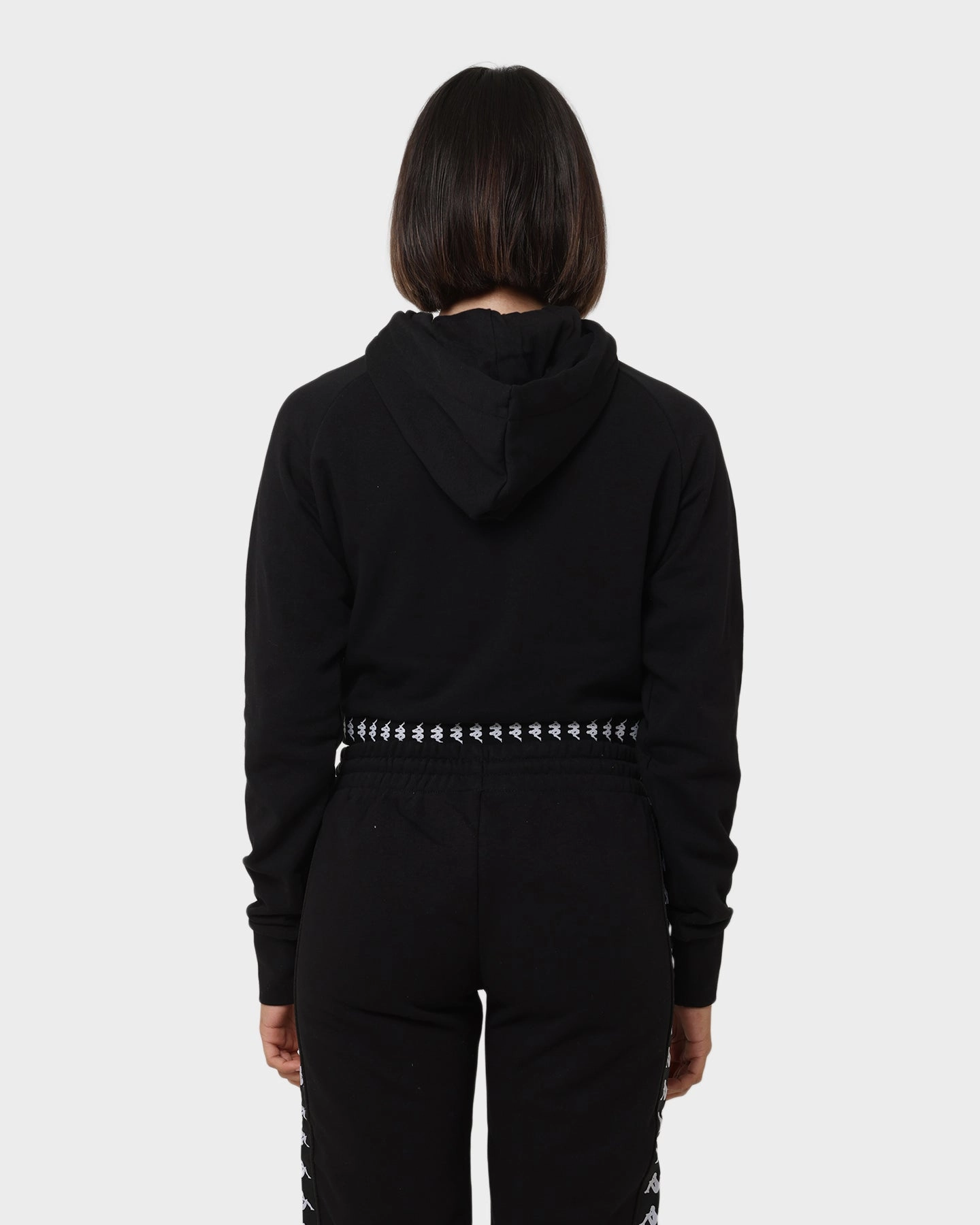 Kappa Women's 222 Banda Vanity Jacket Black/White Modern Outerwear Indoor Use