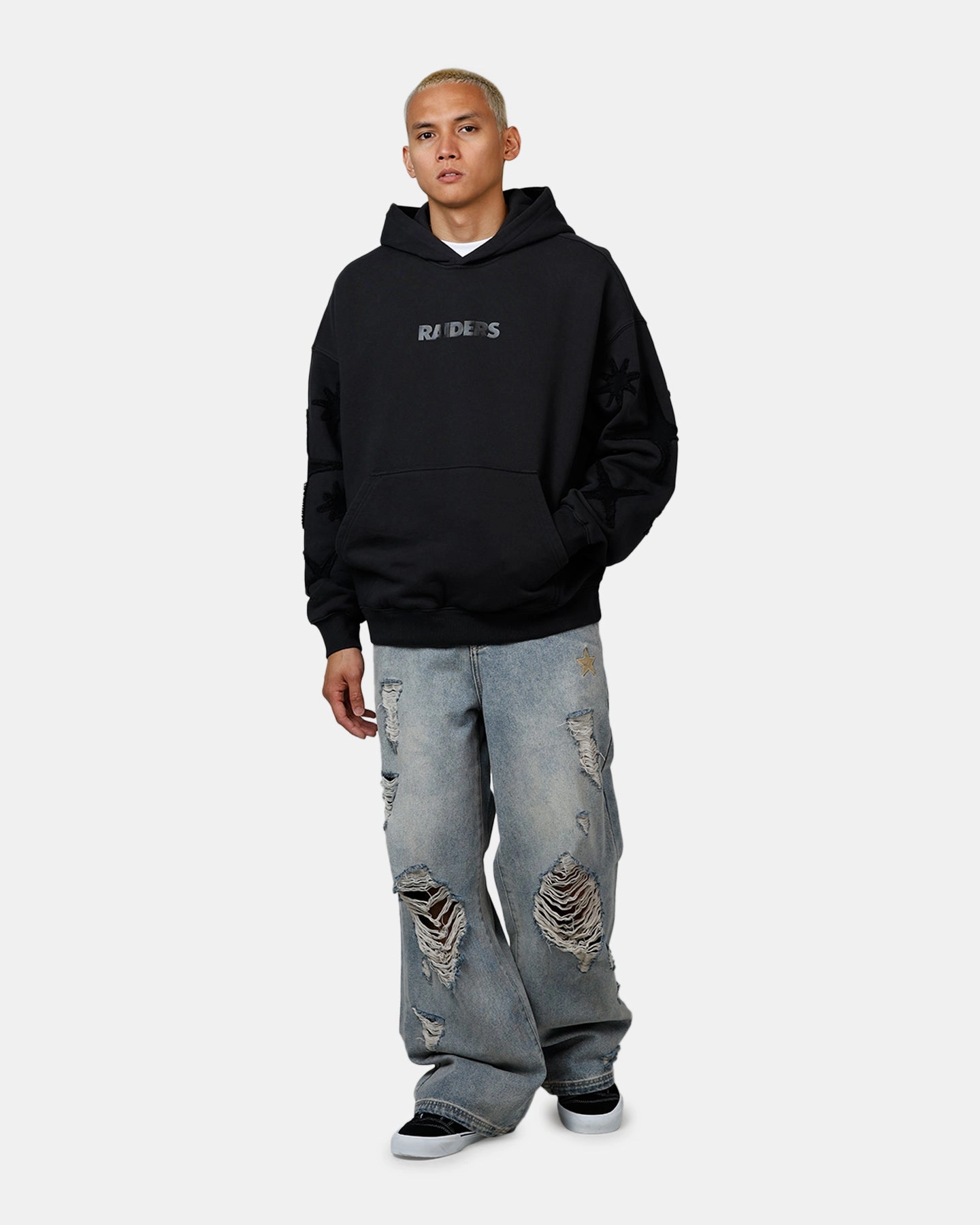 Mitchell & Ness Las Vegas Raiders Crossover Hoodie Black aerospace