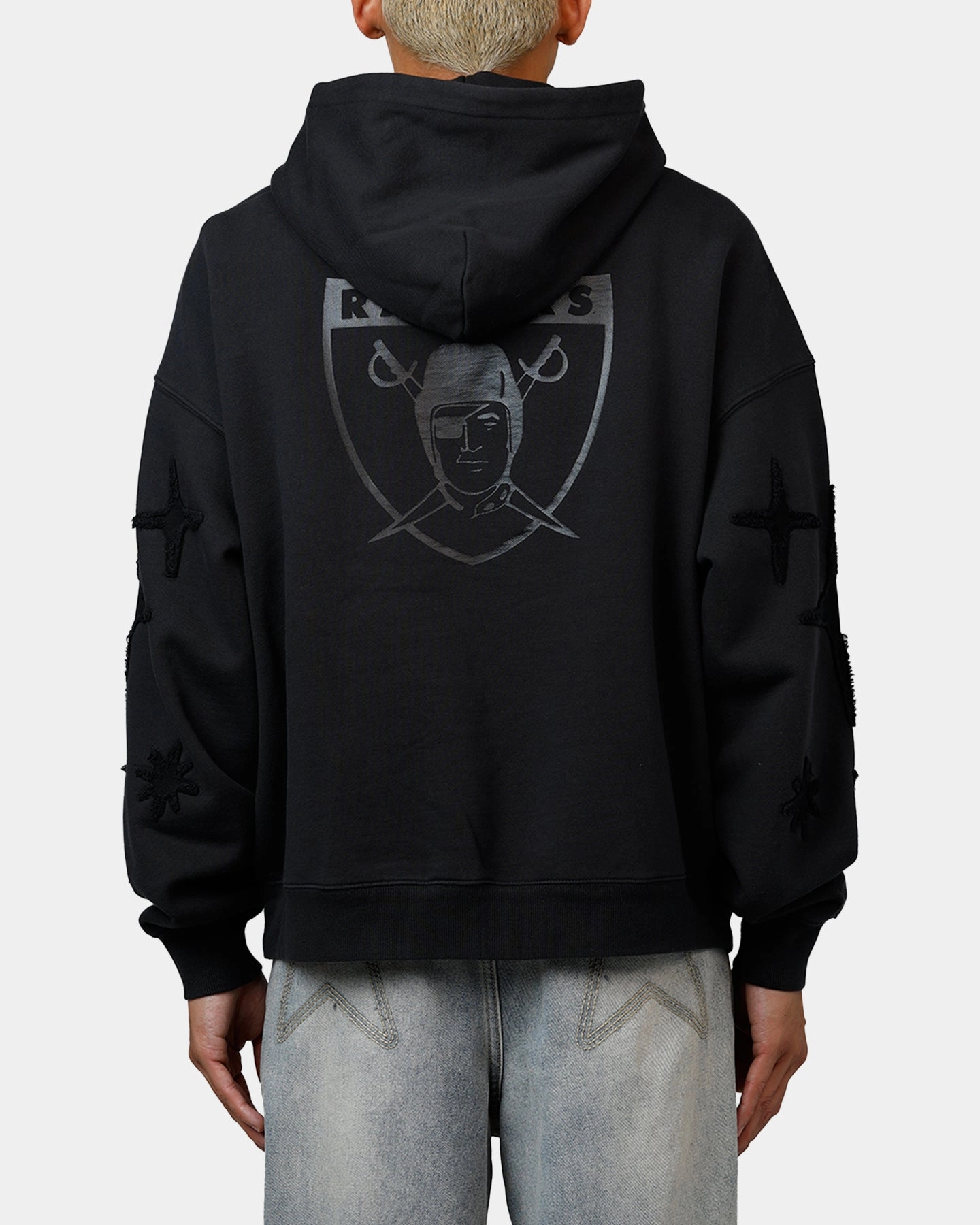 Mitchell & Ness Las Vegas Raiders Crossover Hoodie Black Industrial - strength