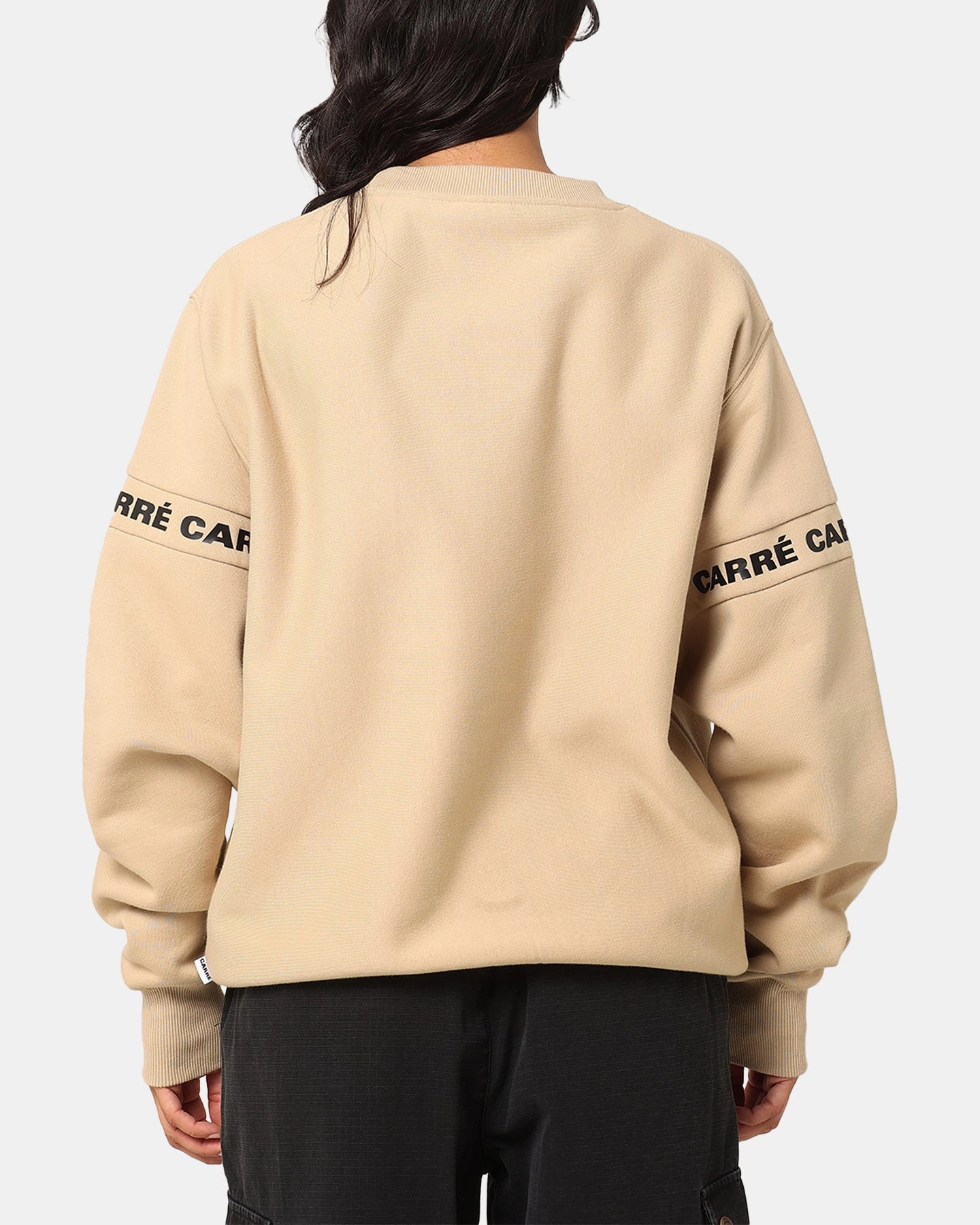 Designer Inspired Subtle Texture Carre La Manche 2.0 Crewneck Stone