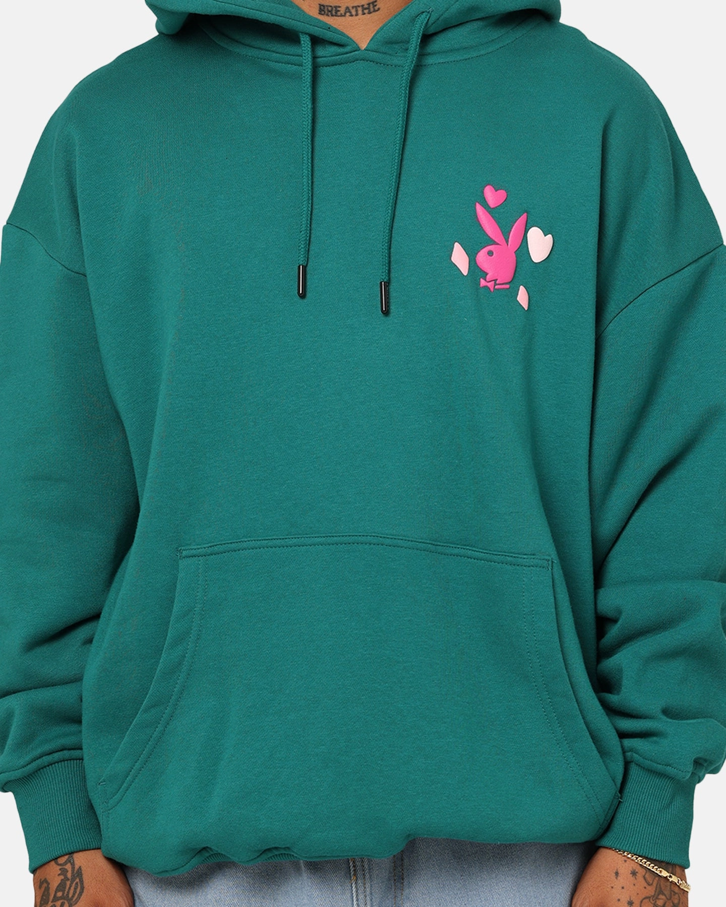 Playboy Stay Playful Hoodie Forest Green Youth