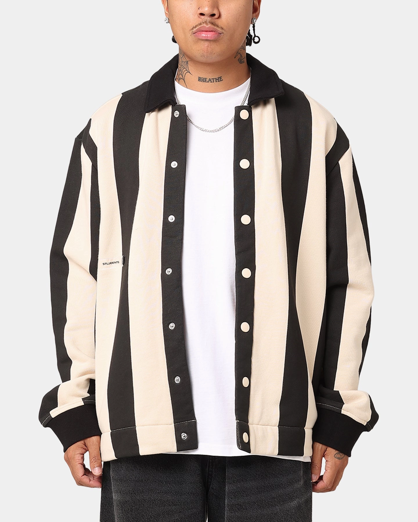 Windproof Barrier Design Students Golf Remington Stripes Jacket Black