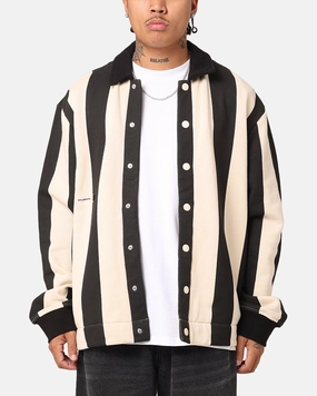 Windproof Barrier Design Students Golf Remington Stripes Jacket Black