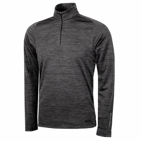 Heat Reflective Tech Weatherproof Zipper Tech Galvin Green Dixon Golf Pullover Black - FW22 Men