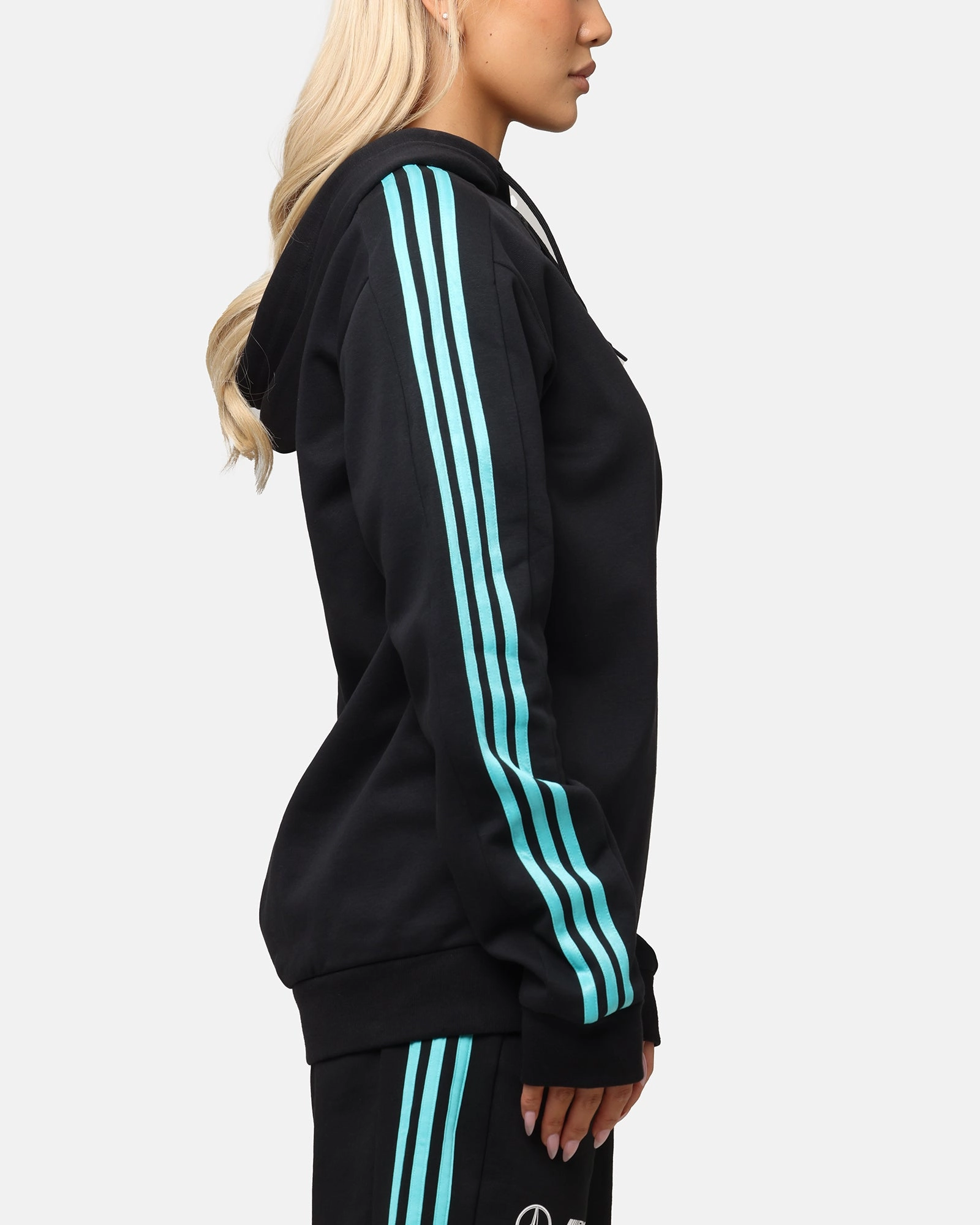 Compact Packability adidas x Mercedes-AMG PETRONAS Formula One F1 DNA Full-Zip Hoodie Black/White