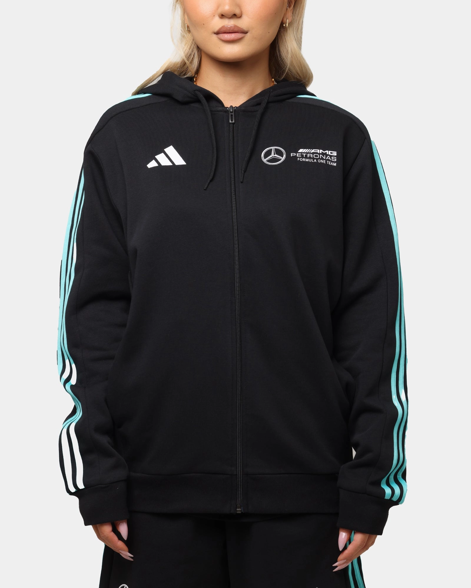 Music adidas x Mercedes-AMG PETRONAS Formula One F1 DNA Full-Zip Hoodie Black/White