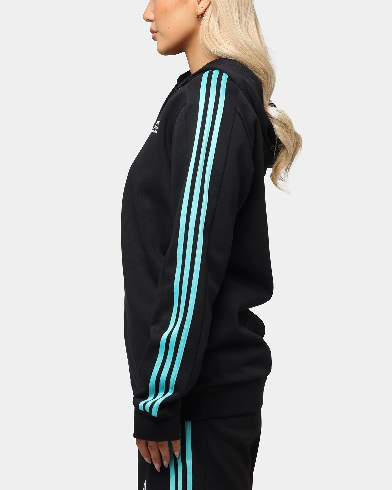 adidas x Mercedes-AMG PETRONAS Formula One F1 DNA Full-Zip Hoodie Black/White High-Tech Jacket