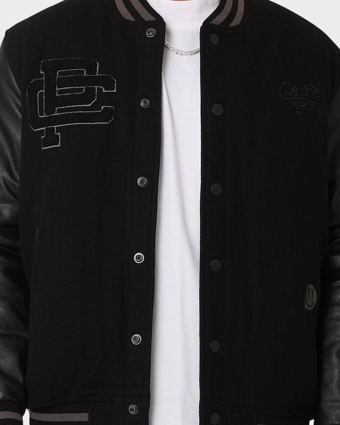 Carr?? Peace Varsity Jacket Black/Black Lightweight Construction