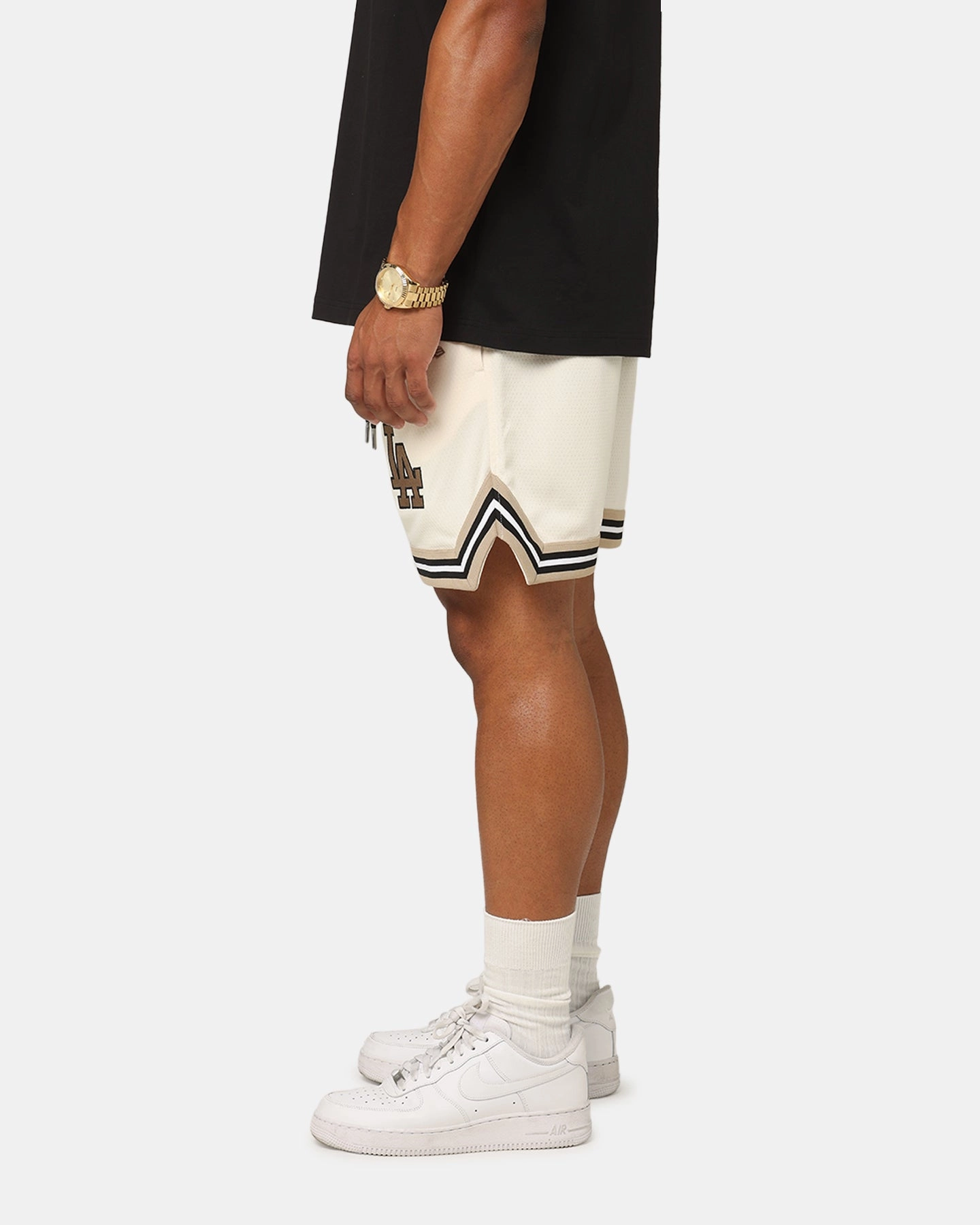 New Era Los Angeles Dodgers Mesh Shorts Light Beige soccer shorts