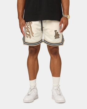 New Era Los Angeles Dodgers Mesh Shorts Light Beige Reflective details