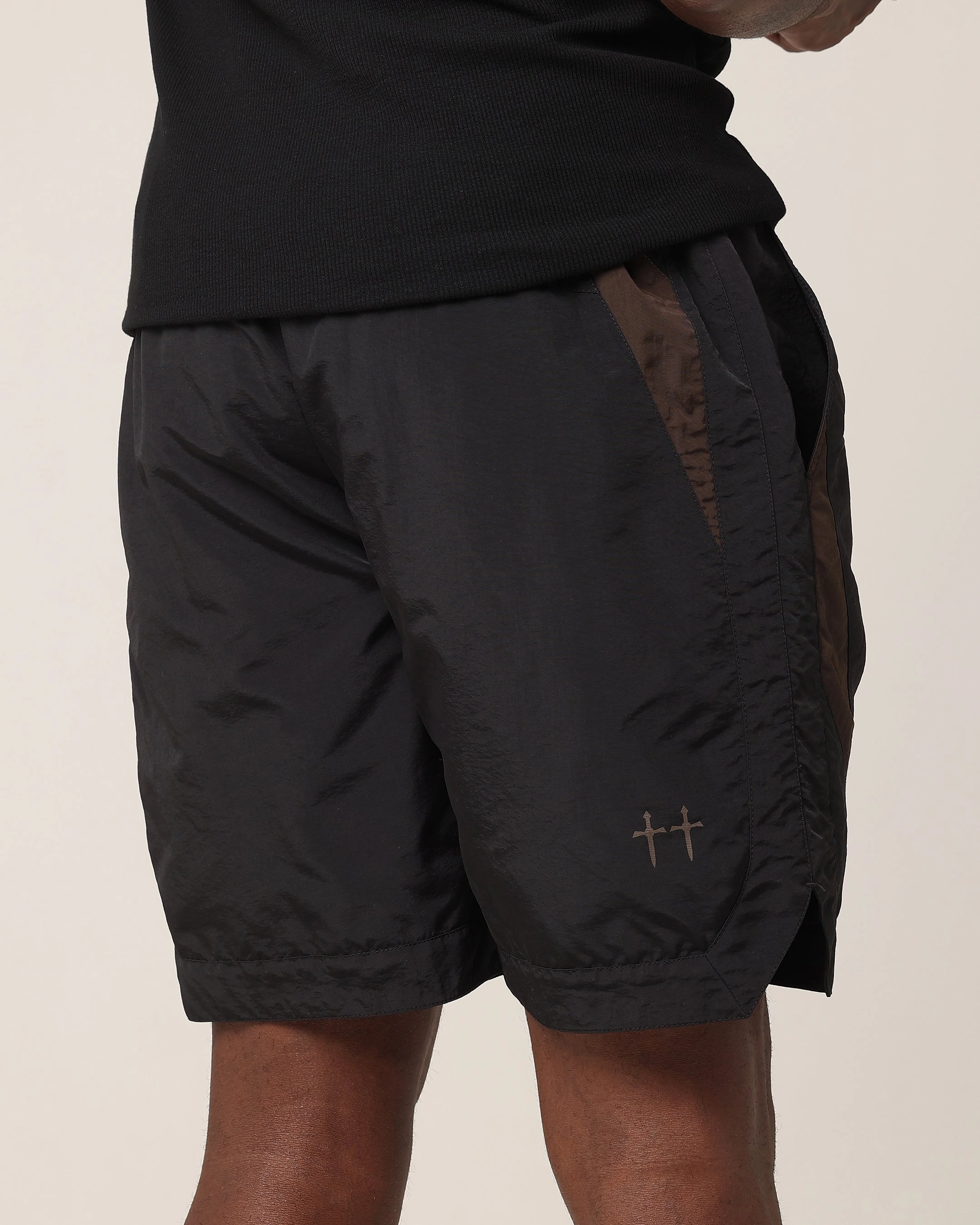 Saint Morta Rage Nylon Shorts Black/Brown Summer Wear