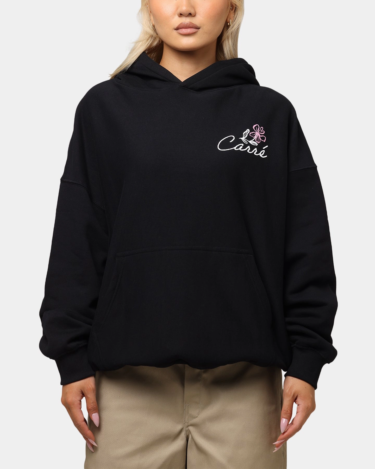 Lockdown Hood Toggle Carre Hand Picked Hoodie Black