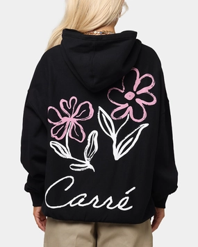 Carre Hand Picked Hoodie Black professionals Embroidered