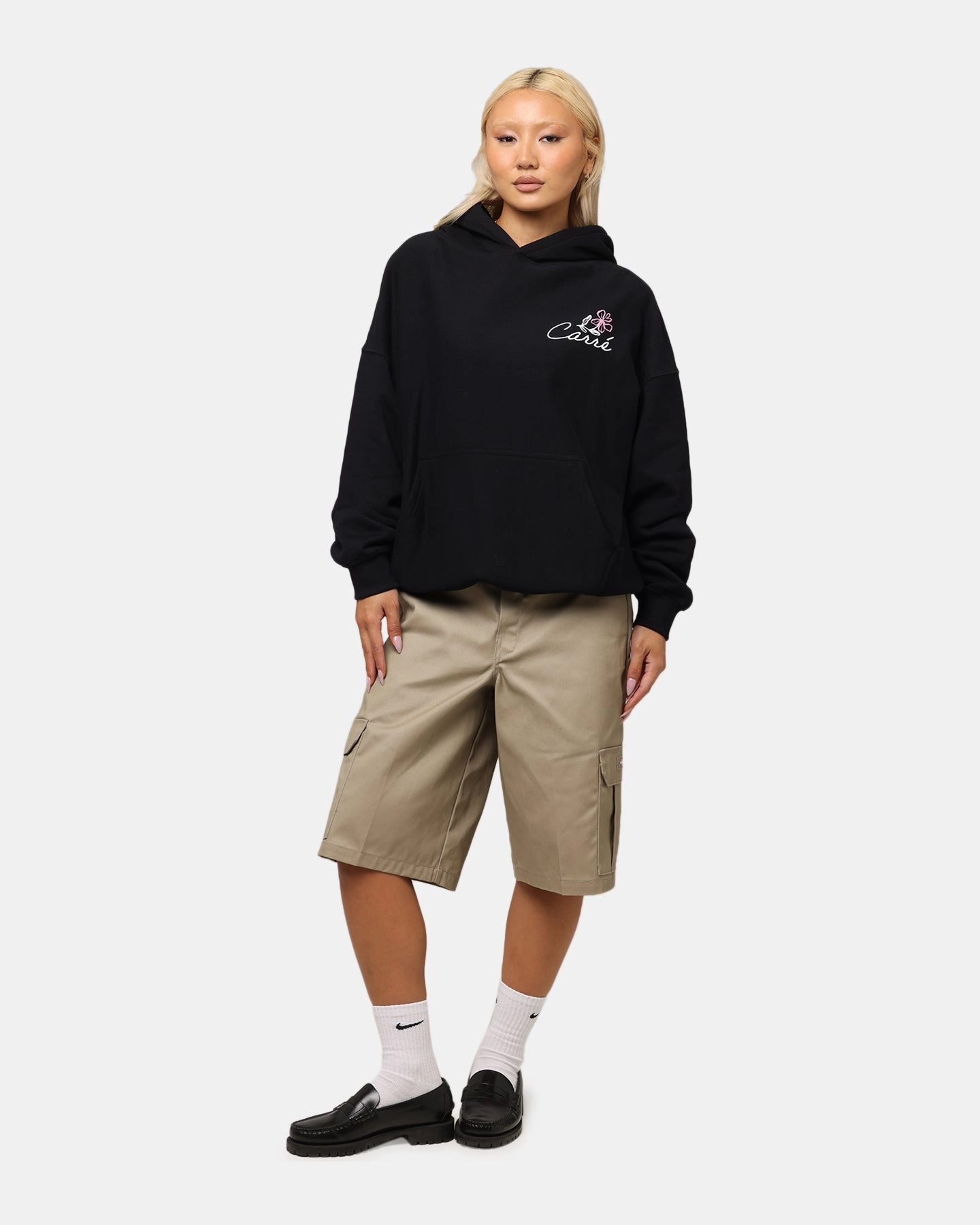 Carre Hand Picked Hoodie Black Versatile Wear suitable for self use
