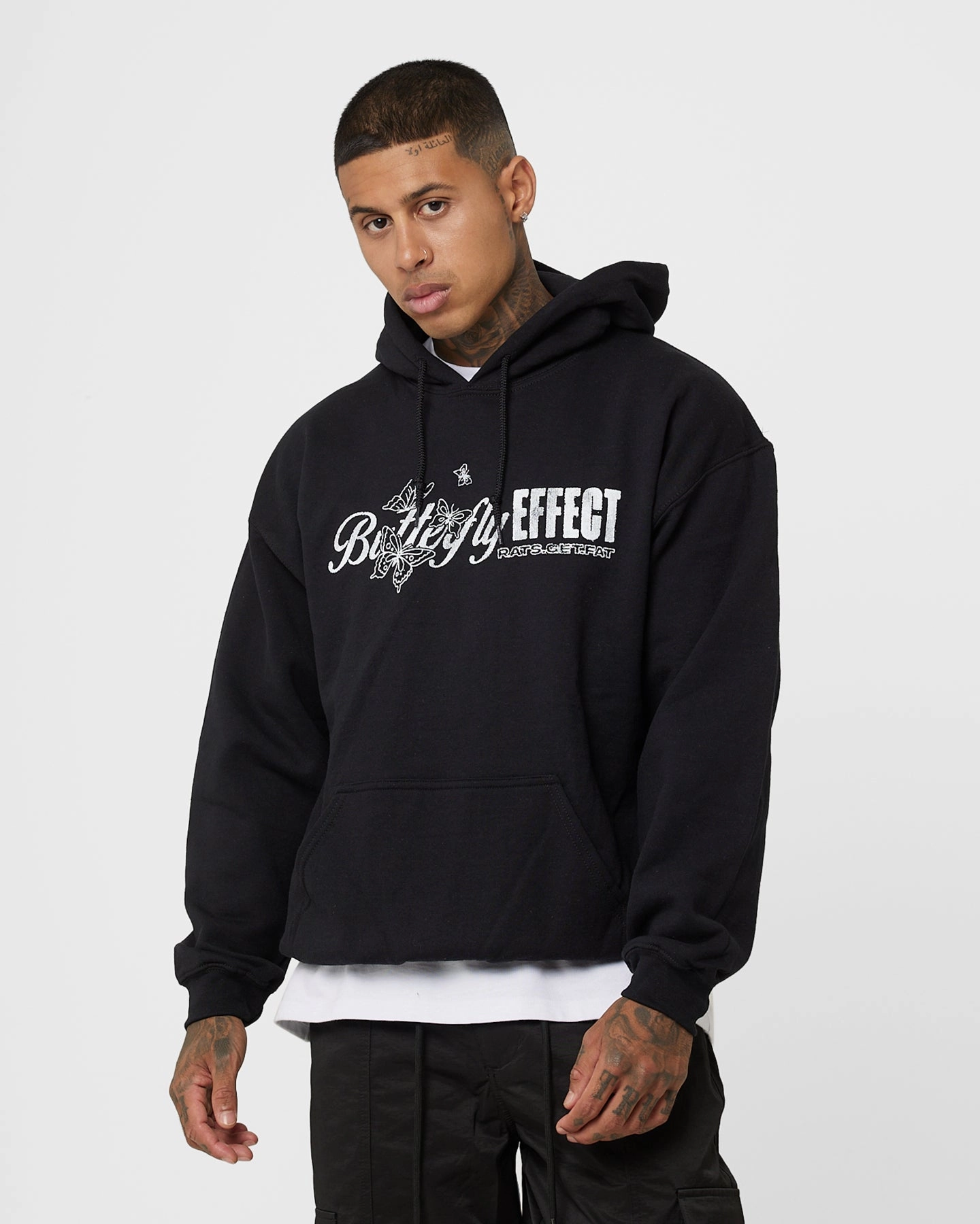 Rats Get Fat Butterfly Effect Hoodie Black Recognize Wrinkle Resistant Material