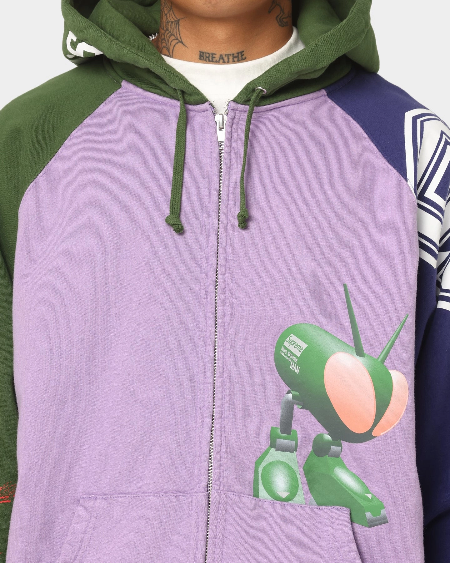 Supreme X Junya Zip Up Hooded Sweatshirt Violet Mountain